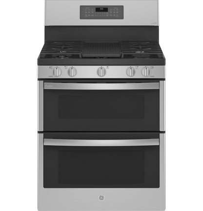 GE Profile PGB965YPFS 30" 6.8 Cu. Ft. Smart Freestanding Gas Double Oven Convection Range with No Preheat Air Fry