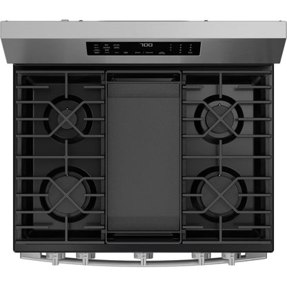 GE Profile PGF700AYFS 30" 5.3 Cu. Ft. Smart Freestanding Gas Convection Range with No Preheat Air Fry