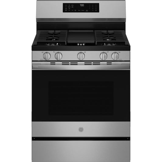 GE Profile PGF700AYFS 30" 5.3 Cu. Ft. Smart Freestanding Gas Convection Range with No Preheat Air Fry
