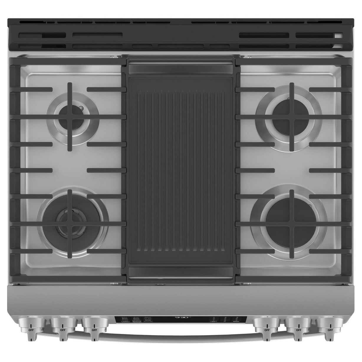 GE Profile PGS930BPTS 30" Smart Slide-In Front-Control Gas Range with No Preheat Air Fry