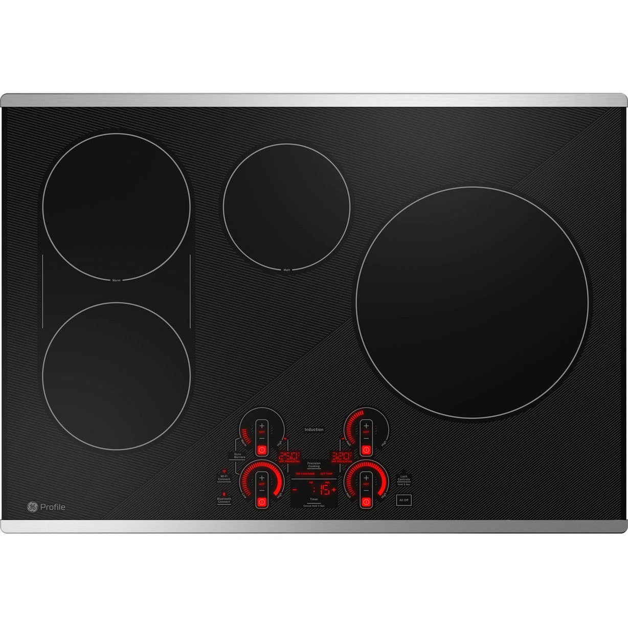 GE Profile PHP9030STSS 30-inch Smart Built-In Induction Cooktop