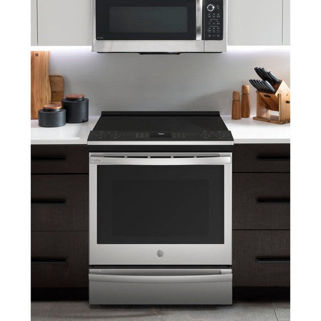 GE Profile™ 30" PHS930YPFS Smart Slide-In Fingerprint Resistant Front-Control Induction and Convection Range with No Preheat Air Fry