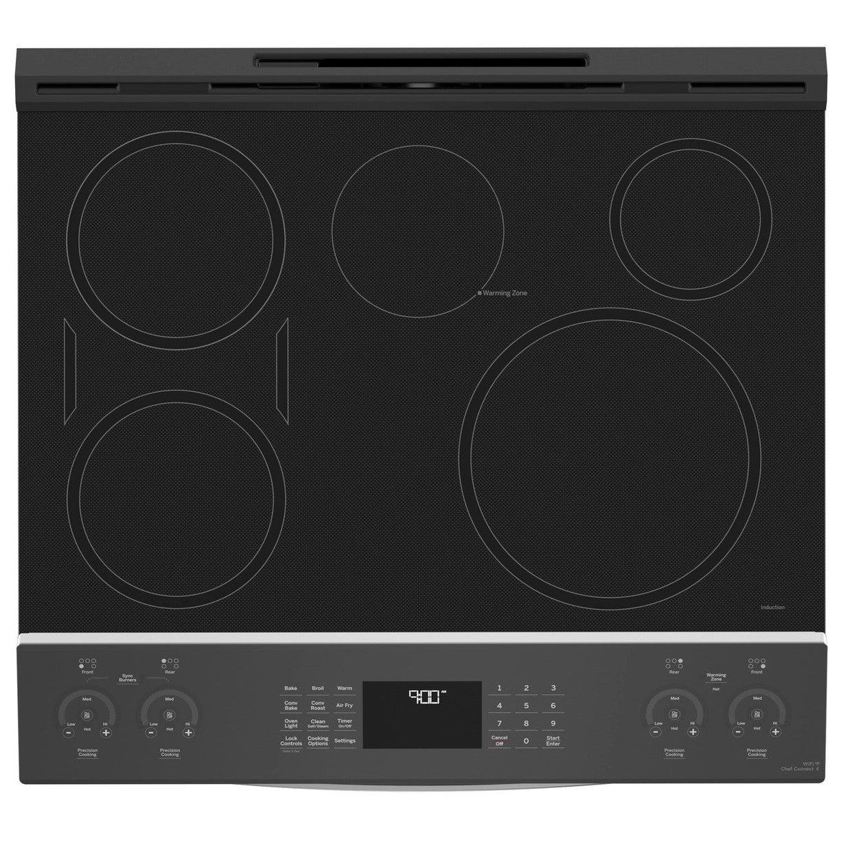 GE Profile™ 30" PHS930YPFS Smart Slide-In Fingerprint Resistant Front-Control Induction and Convection Range with No Preheat Air Fry