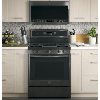 GE Profile PVM9005BLTS 2.1 Cu. Ft. Over-the-Range Sensor Microwave Oven – Black Stainless Steel