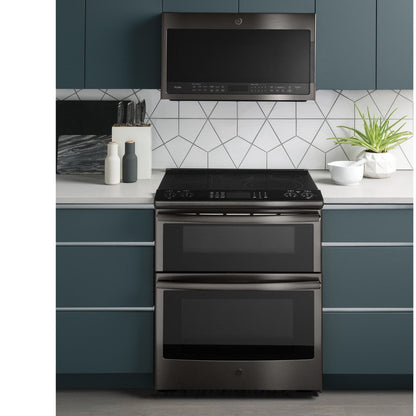GE Profile PVM9005BLTS 2.1 Cu. Ft. Over-the-Range Sensor Microwave Oven – Black Stainless Steel