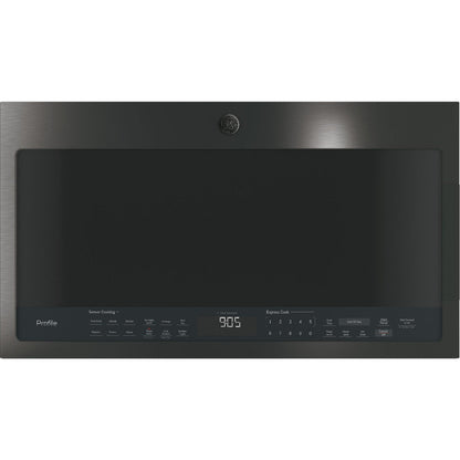 GE Profile PVM9005BLTS 2.1 Cu. Ft. Over-the-Range Sensor Microwave Oven – Black Stainless Steel