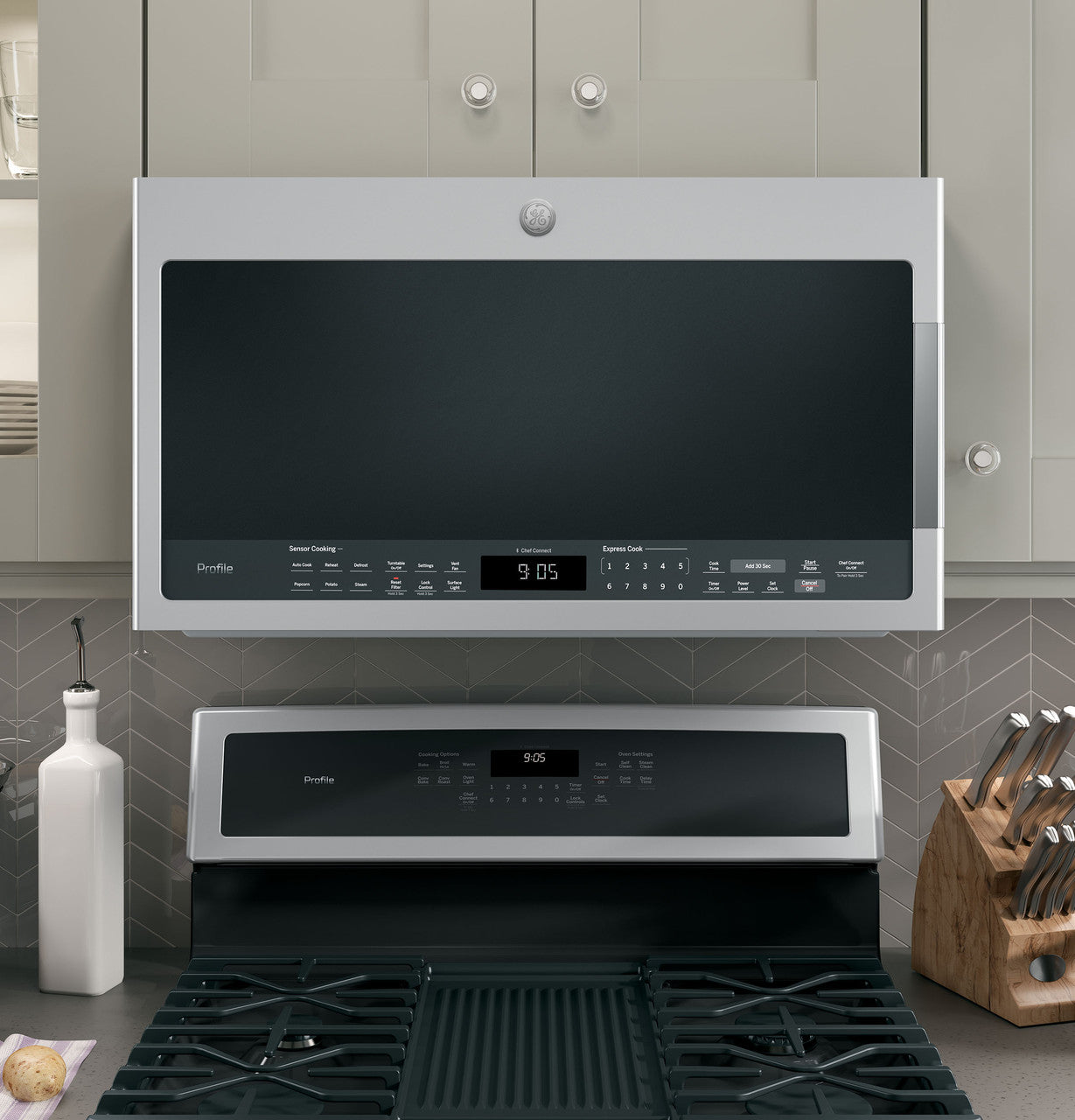 GE Profile PVM9005SJSS 2.1 Cu. Ft. Over-the-Range Sensor Microwave Oven
