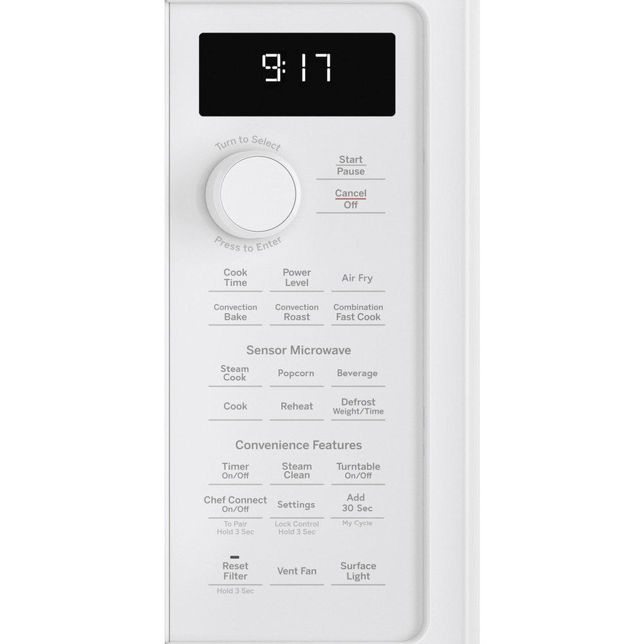 GE Profile PVM9179DRWW 1.7 Cu. Ft. Convection Over-the-Range Microwave Oven – White