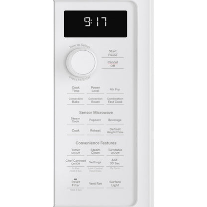 GE Profile PVM9179DRWW 1.7 Cu. Ft. Convection Over-the-Range Microwave Oven – White