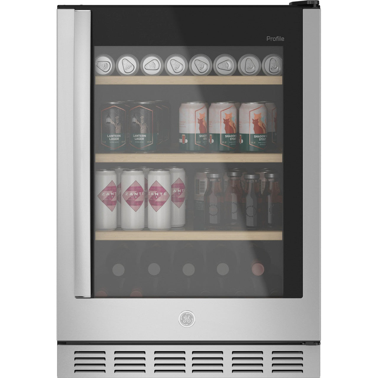 GE Profile PVS06BSPSS 24" 5.1 Cu. Ft. 155-Can / 52-Bottle Beverage Center