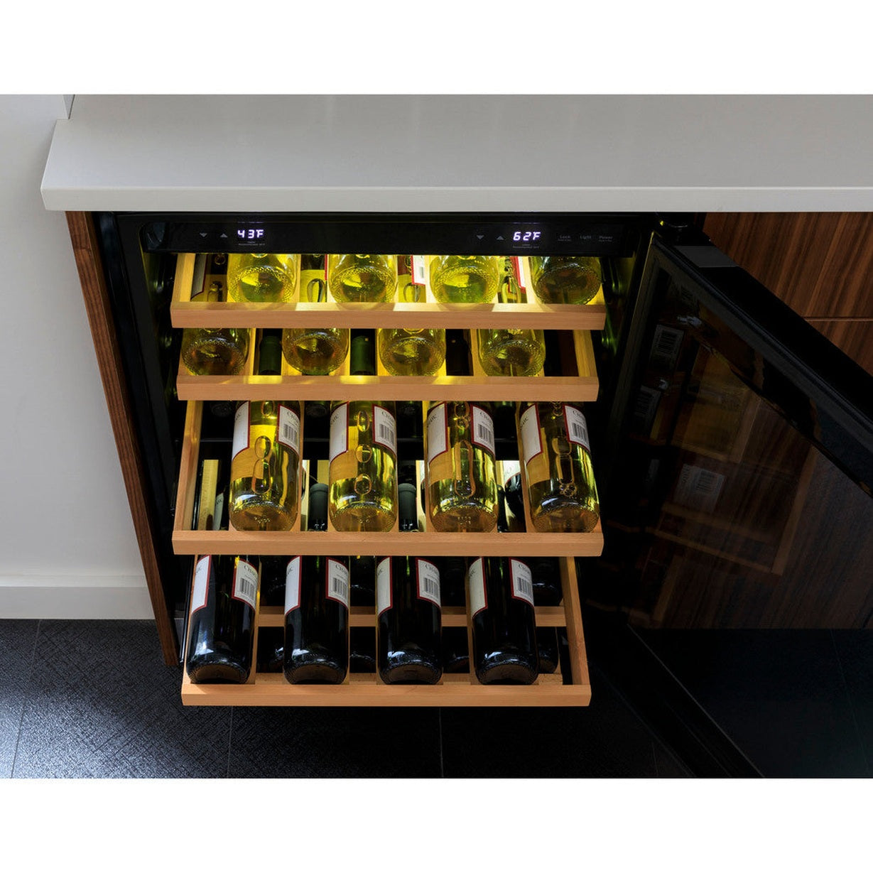 GE Profile PWS06DSPSS 24" 44-Bottle Dual Zone Wine Cooler