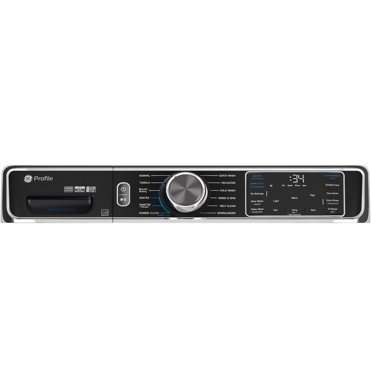 GE Profile PFW870SSVWW 5.3 cu. ft. Front Load Washer with UltraFresh Vent+