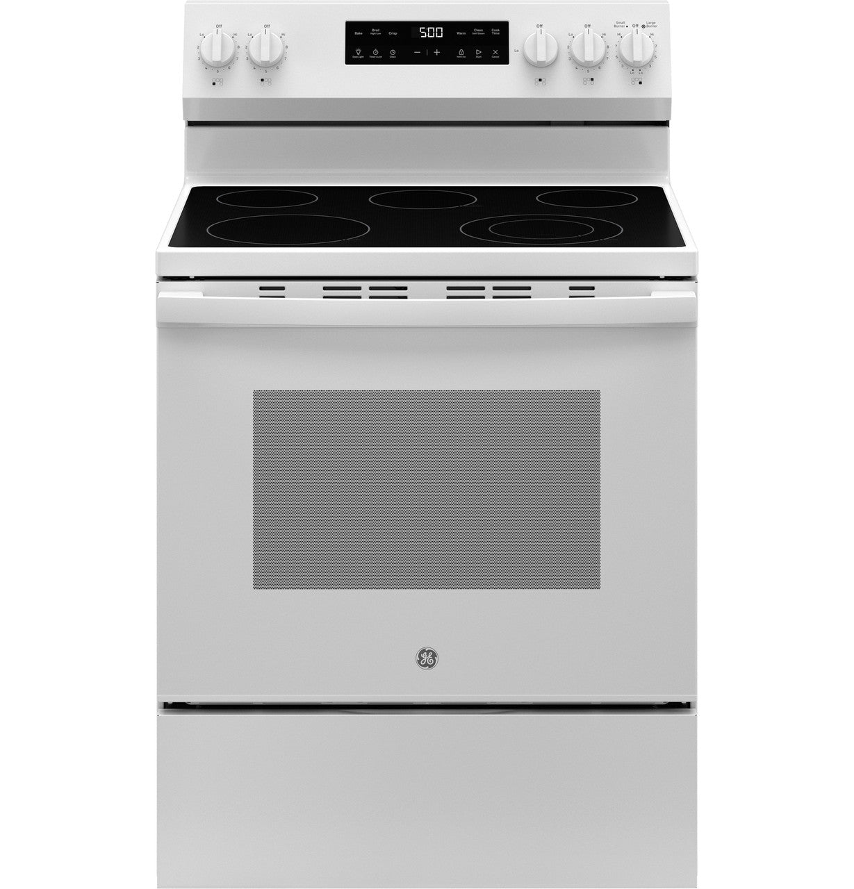 GE GRF500PVWW 30" Free-Standing Electric Range with Crisp Mode - White