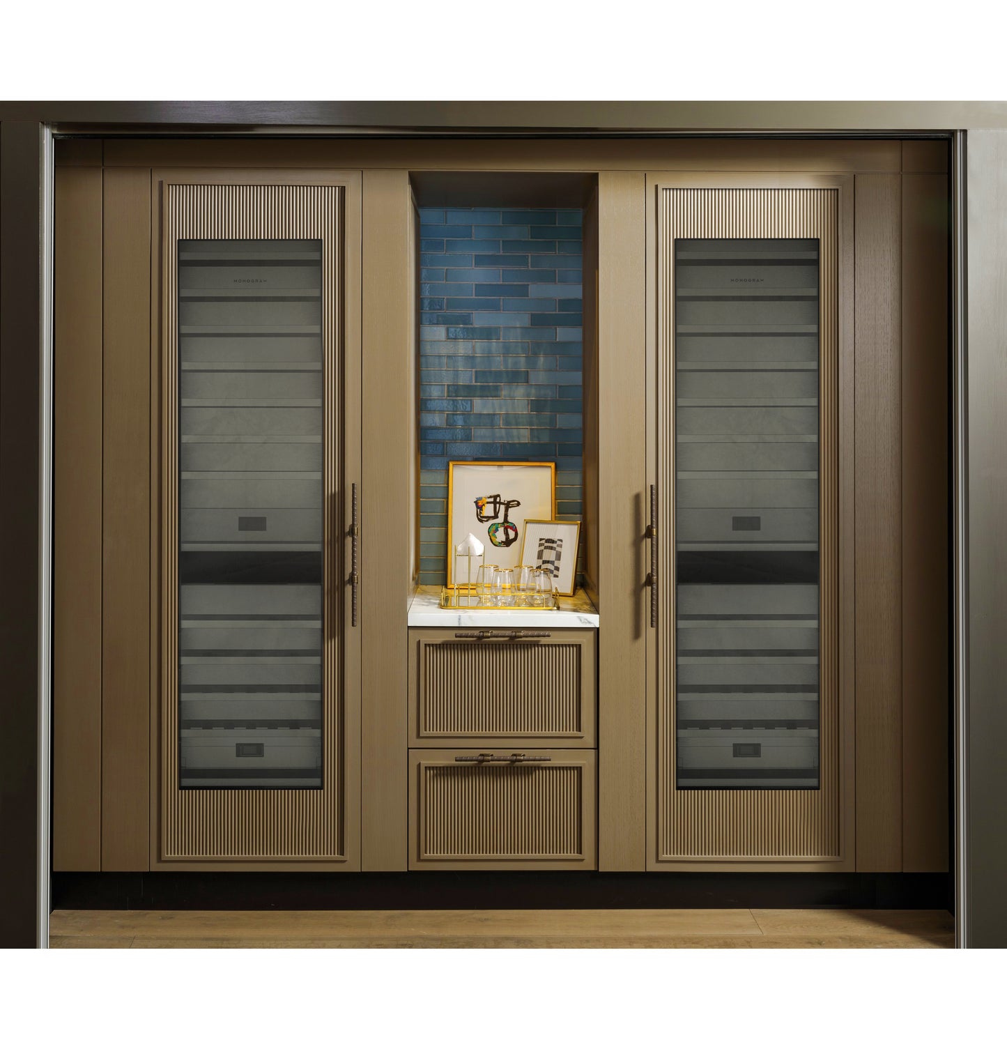 Monogram ZIW241NBWII 24″ Panel-Ready Built-In Wine Column Refrigerator