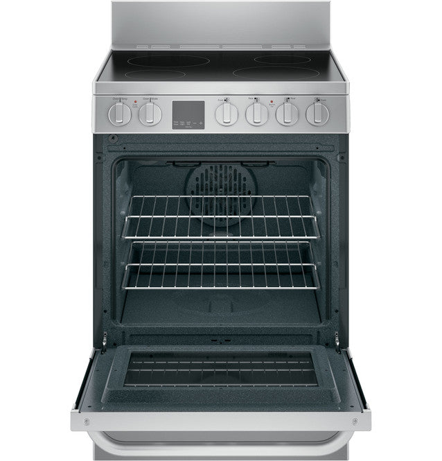 Haier QAS740RMSS 24" ENERGY STAR Electric Range with Convection – Stainless Steel