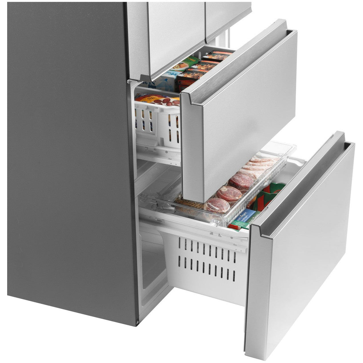 Haier QJS15HYRFS 28" Counter-Depth French Door Refrigerator 15 Cu. Ft. – Fingerprint Resistant Stainless Steel