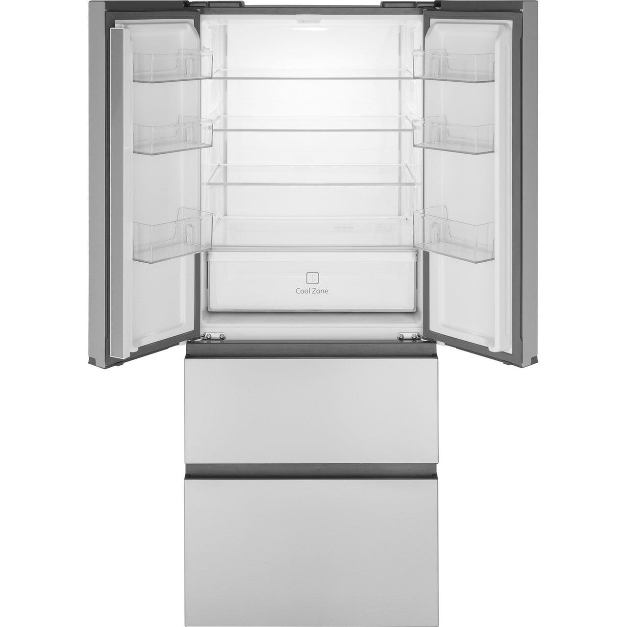 Haier QJS15HYRFS 28" Counter-Depth French Door Refrigerator 15 Cu. Ft. – Fingerprint Resistant Stainless Steel