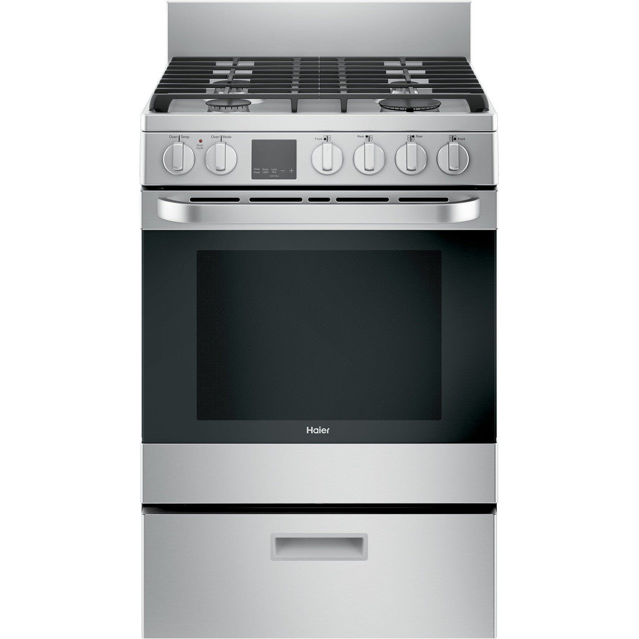 Haier QGAS740RMSS 24" Gas Range with Convection and Steam Clean – Stainless Steel