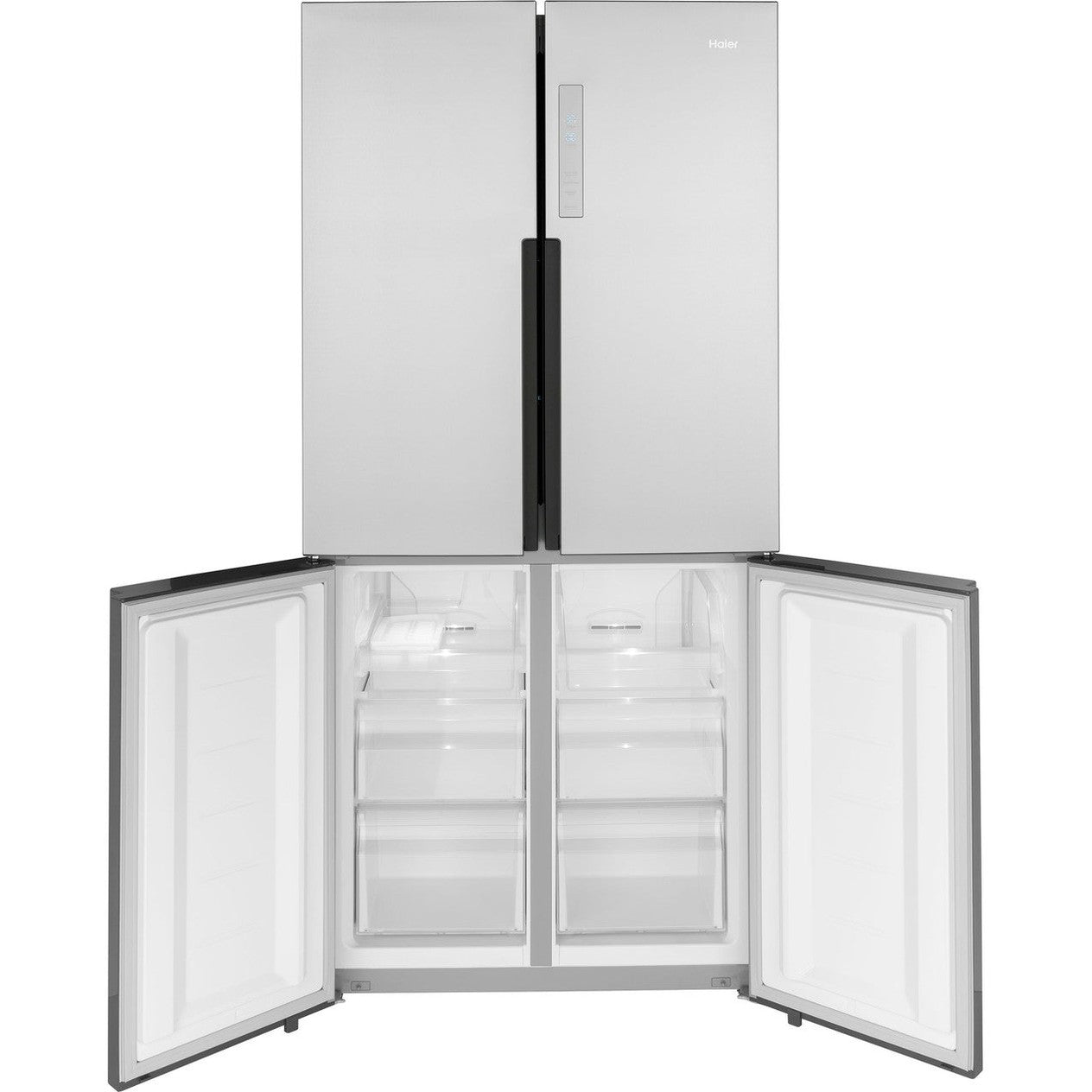 Haier QHE16HYPFS 33" Counter-Depth Quad Door Refrigerator 16.8 Cu. Ft. – Fingerprint Resistant Stainless Steel