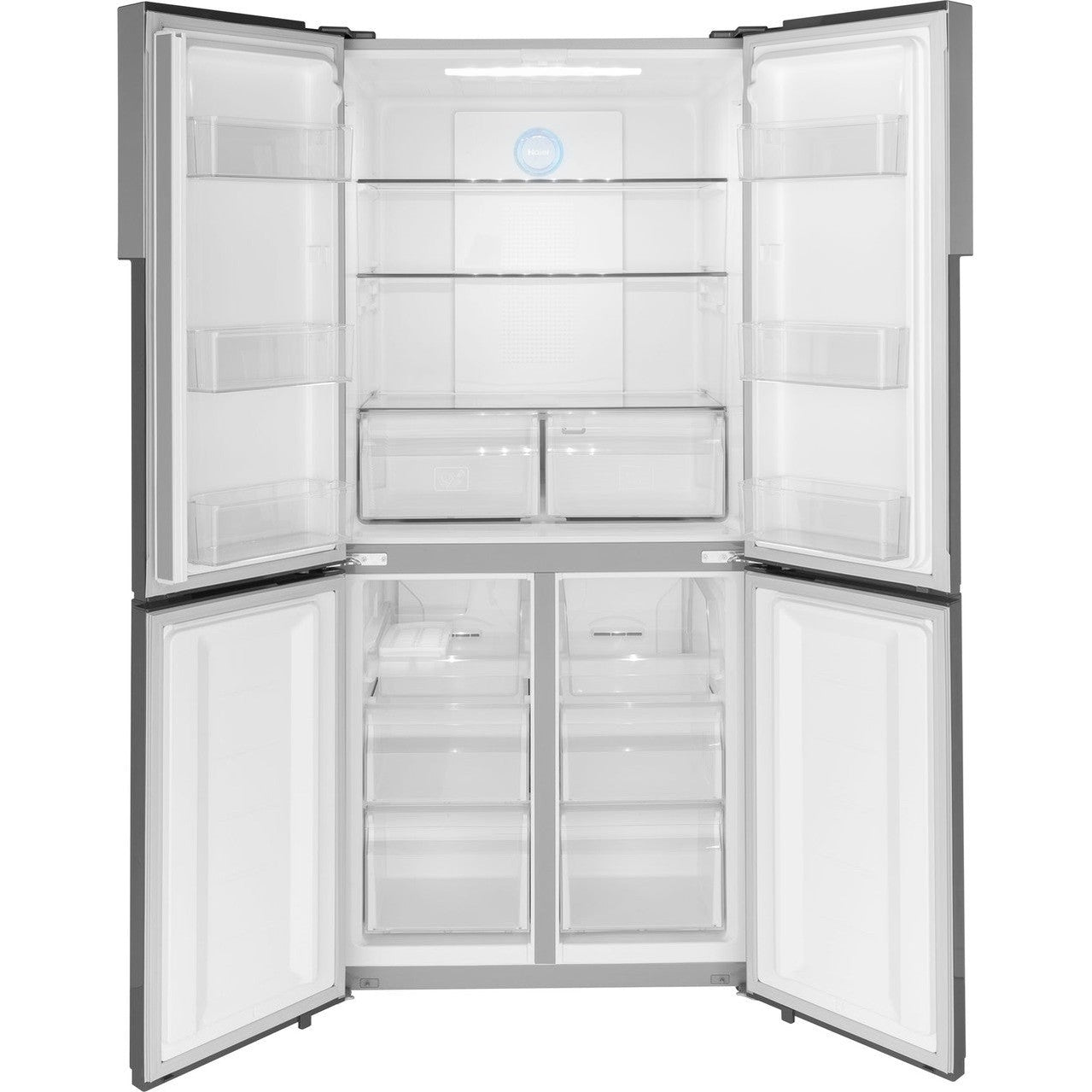 Haier QHE16HYPFS 33" Counter-Depth Quad Door Refrigerator 16.8 Cu. Ft. – Fingerprint Resistant Stainless Steel