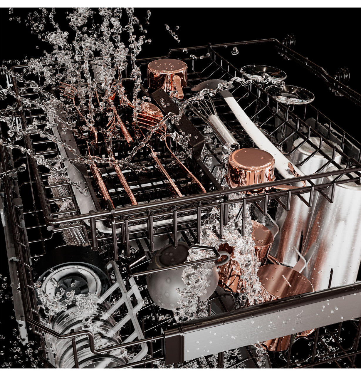 Cafe CDP888M5VS5 24" CustomFit Smart Built-In Dishwasher in Platinum Glass