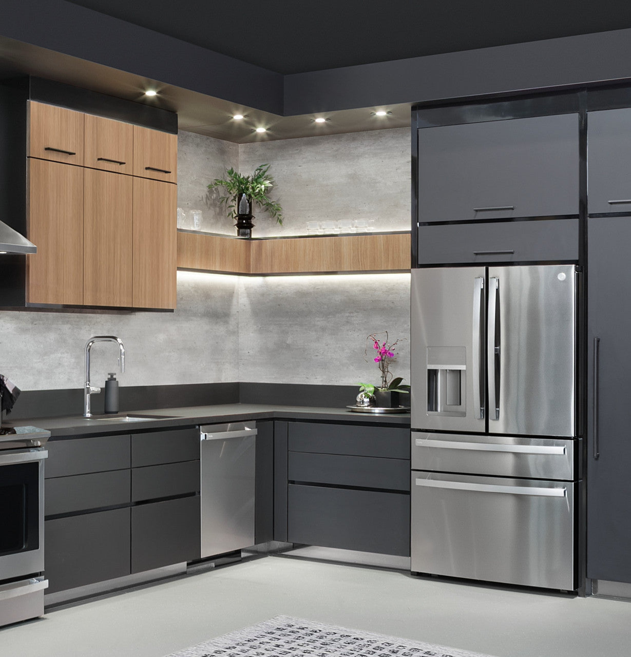 GE Profile PVD28BYNFS 36" 27.9 Cu. Ft. 4-Door French Door Refrigerator with Dual-Dispense AutoFill Pitcher