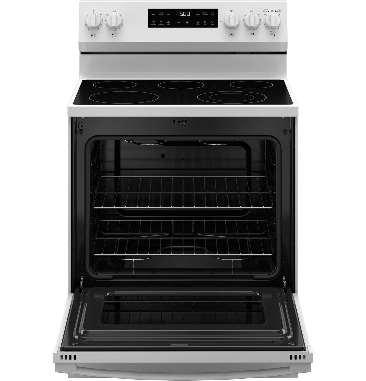 GE GRF500PVWW 30" Free-Standing Electric Range with Crisp Mode - White