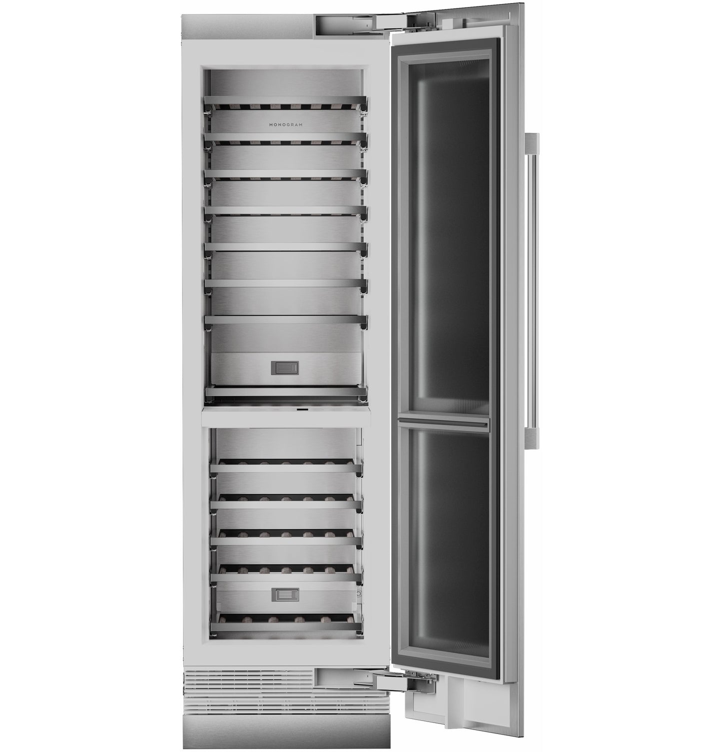 Monogram ZIW241NBWII 24″ Panel-Ready Built-In Wine Column Refrigerator