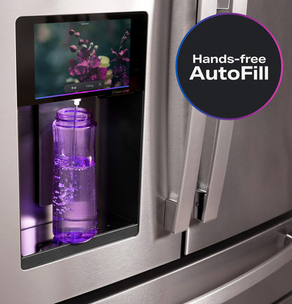GE Profile PXD22HYYFS 36" Counter-Depth 4-Door French Door Refrigerator with Kitchen Assistant - Stainless Steel