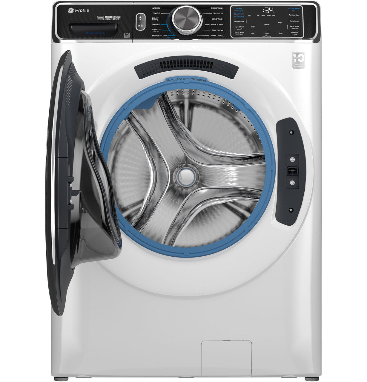GE Profile PFW870SSVWW 5.3 cu. ft. Front Load Washer with UltraFresh Vent+