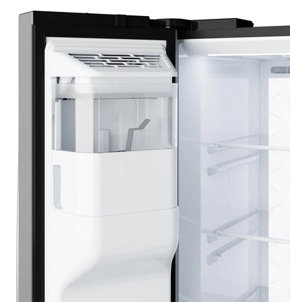 GE GSS28PYYFS 36" Side-by-Side Refrigerator with LED Light Walls and Extra Tall Dispenser – Fingerprint Resistant Stainless Steel