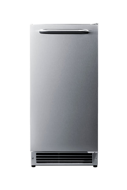 Summit BIM26H34 15" Built-In/Freestanding Drain-Free Icemaker – Stainless Steel