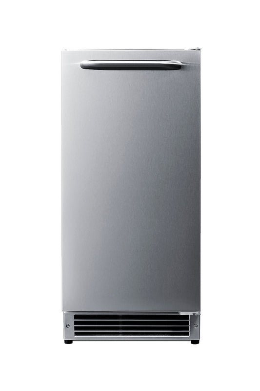 Summit BIM26H34 15" Built-In/Freestanding Drain-Free Icemaker – Stainless Steel