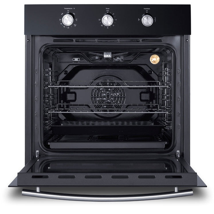 Summit SGW241BK 24" Gas Single Wall Oven with Convection – Black