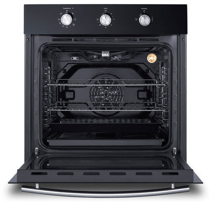 Summit SGW241BK 24" Gas Single Wall Oven with Convection – Black
