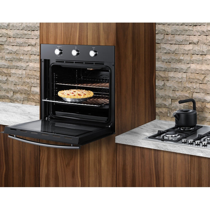 Summit SGW241BK 24" Gas Single Wall Oven with Convection – Black