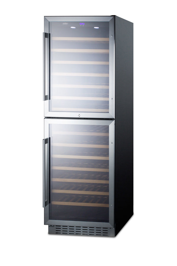 Summit SWC1875B 24" Wide Dual Zone Wine Cellar – Black