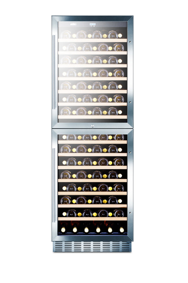 Summit SWC1875B 24" Wide Dual Zone Wine Cellar – Black