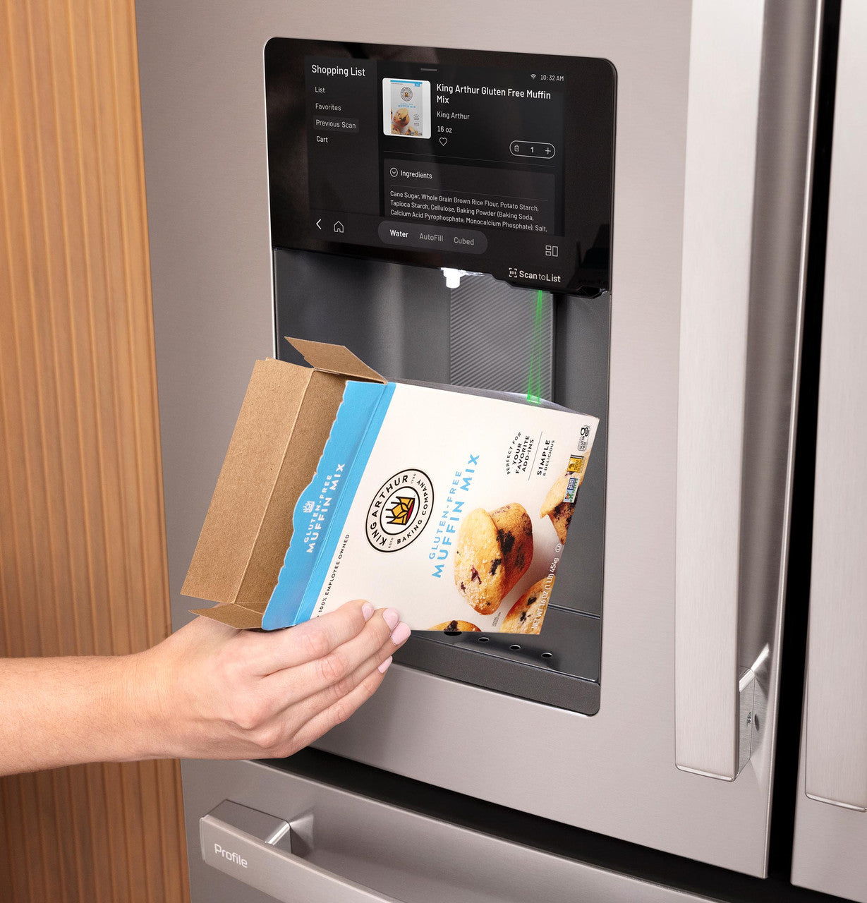 GE Profile PXD22HYYFS 36" Counter-Depth 4-Door French Door Refrigerator with Kitchen Assistant - Stainless Steel