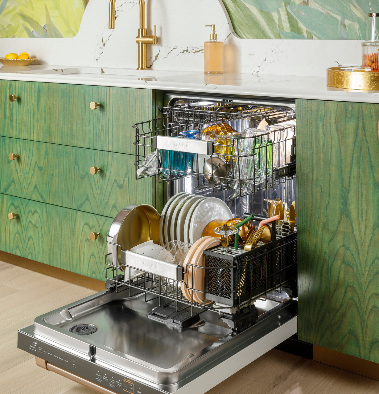 Cafe CDP888M5VS5 24" CustomFit Smart Built-In Dishwasher in Platinum Glass