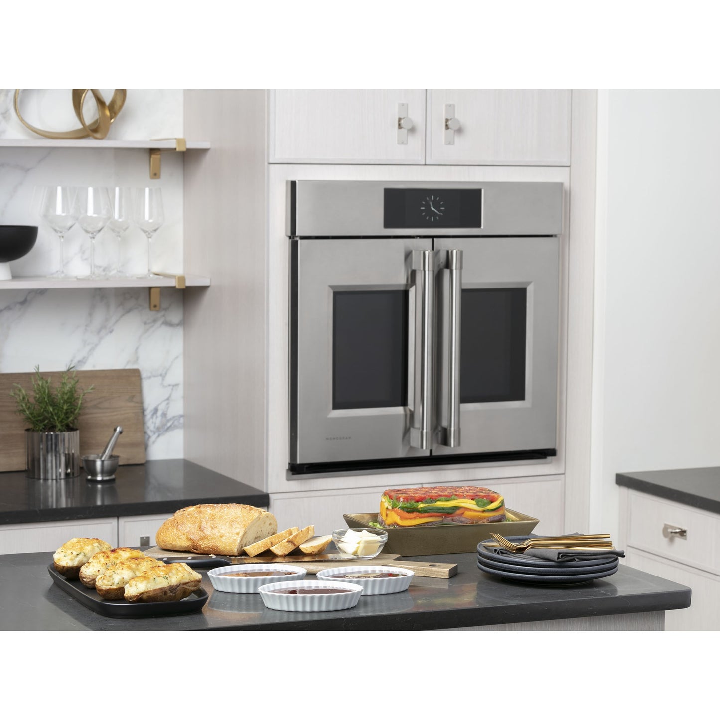 Monogram ZTDX1FPSNSS 30" Statement French-Door Double Wall Oven