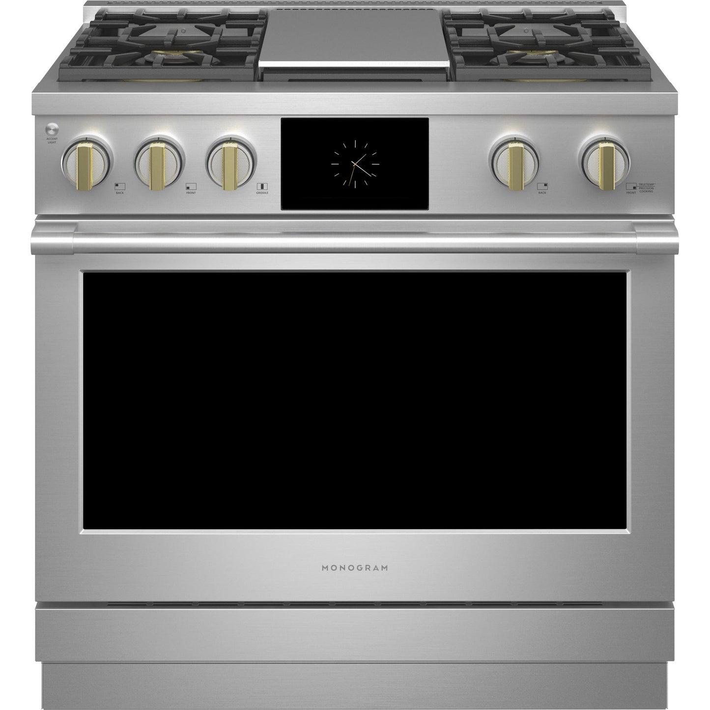 Monogram ZDP364NDTSS 36" Dual Fuel Professional Range with 4 Burners and Griddle