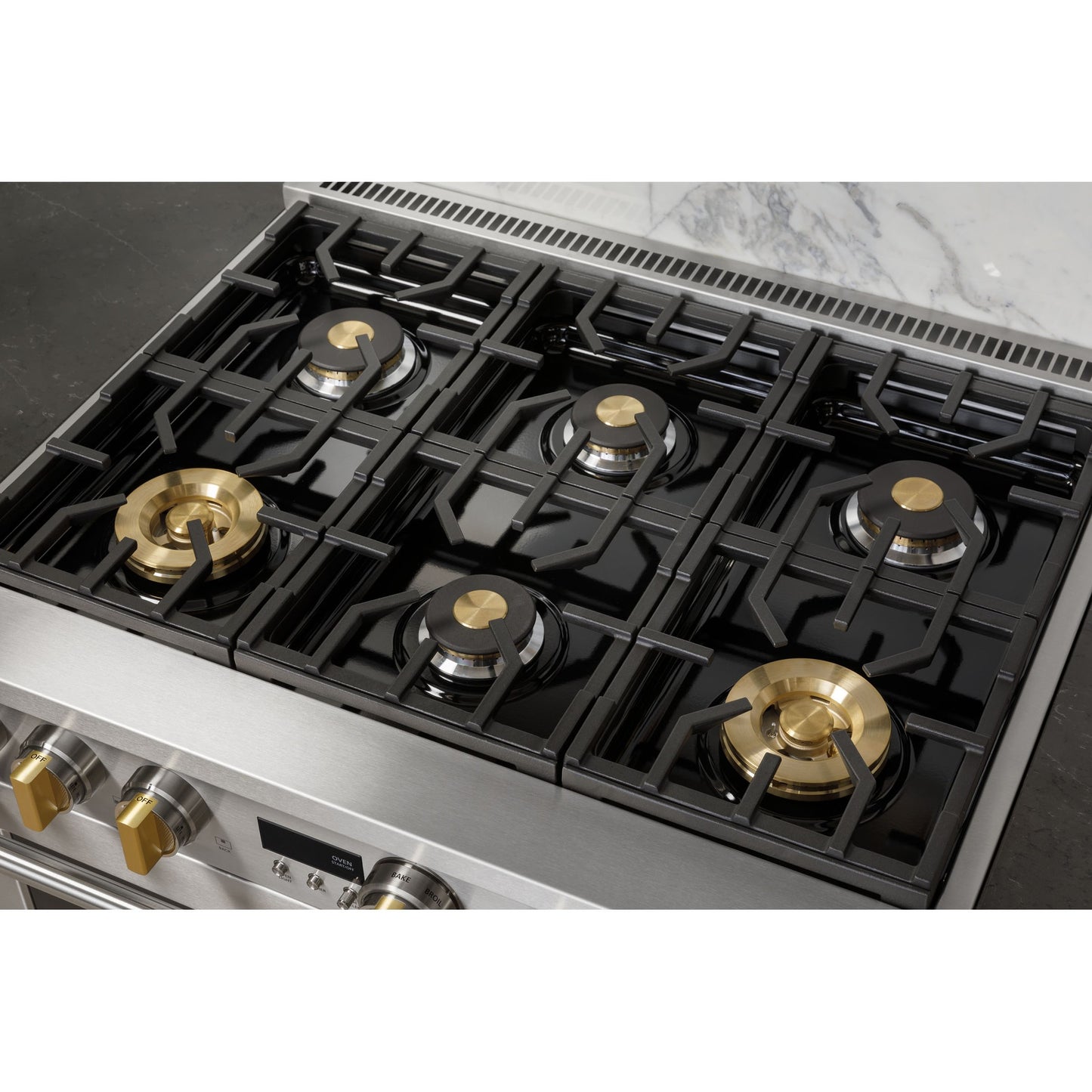 Monogram ZDP364NDTSS 36" Dual Fuel Professional Range with 4 Burners and Griddle