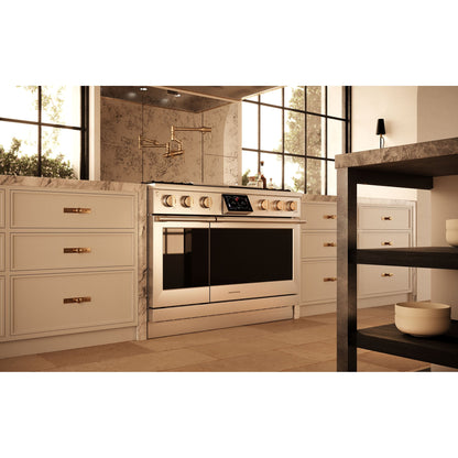 Monogram ZDP484NGTSS 48" Dual Fuel Professional Range with 4 Burners, Grill, and Griddle