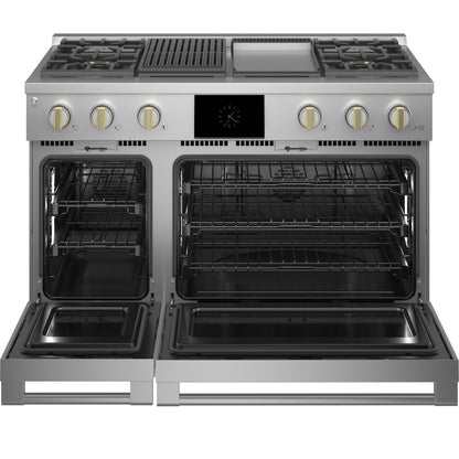 Monogram ZDP484NGTSS 48" Dual Fuel Professional Range with 4 Burners, Grill, and Griddle