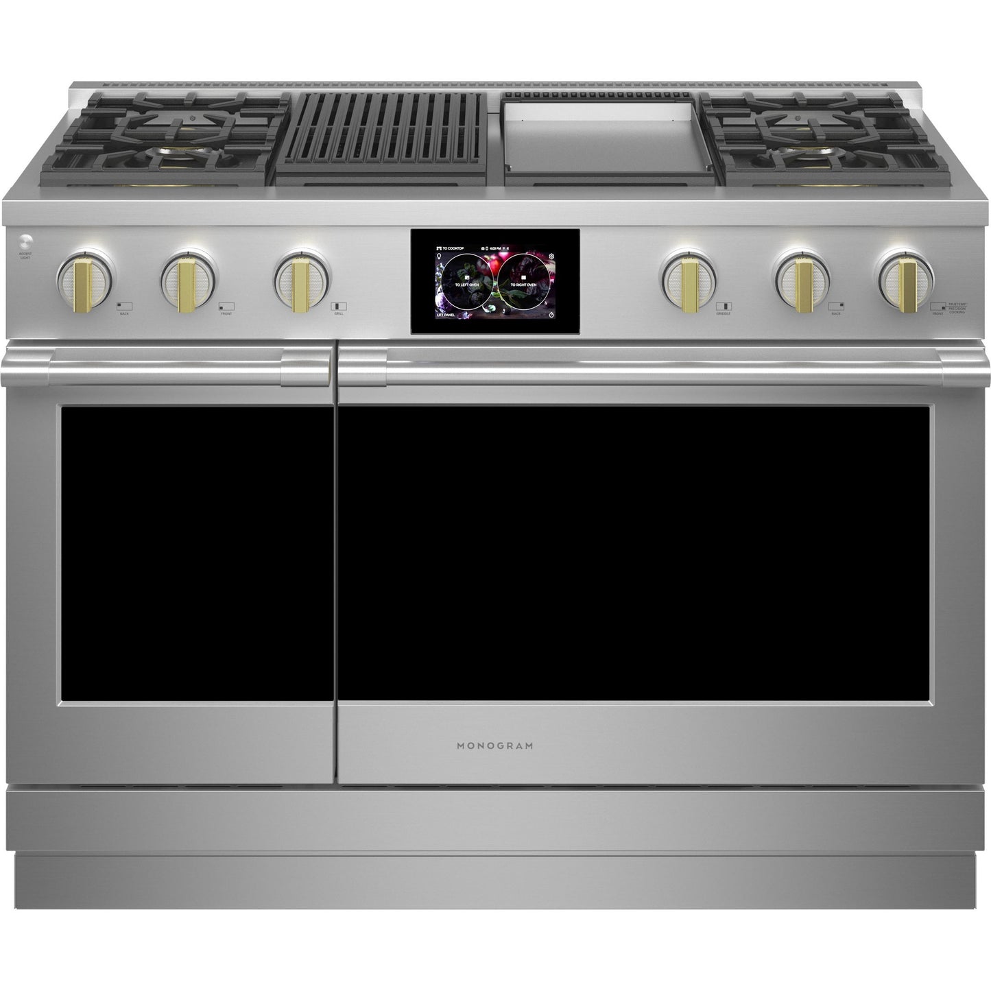 Monogram ZDP484NGTSS 48" Dual Fuel Professional Range with 4 Burners, Grill, and Griddle