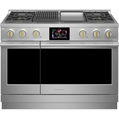 Monogram ZDP484NGTSS 48" Dual Fuel Professional Range with 4 Burners, Grill, and Griddle