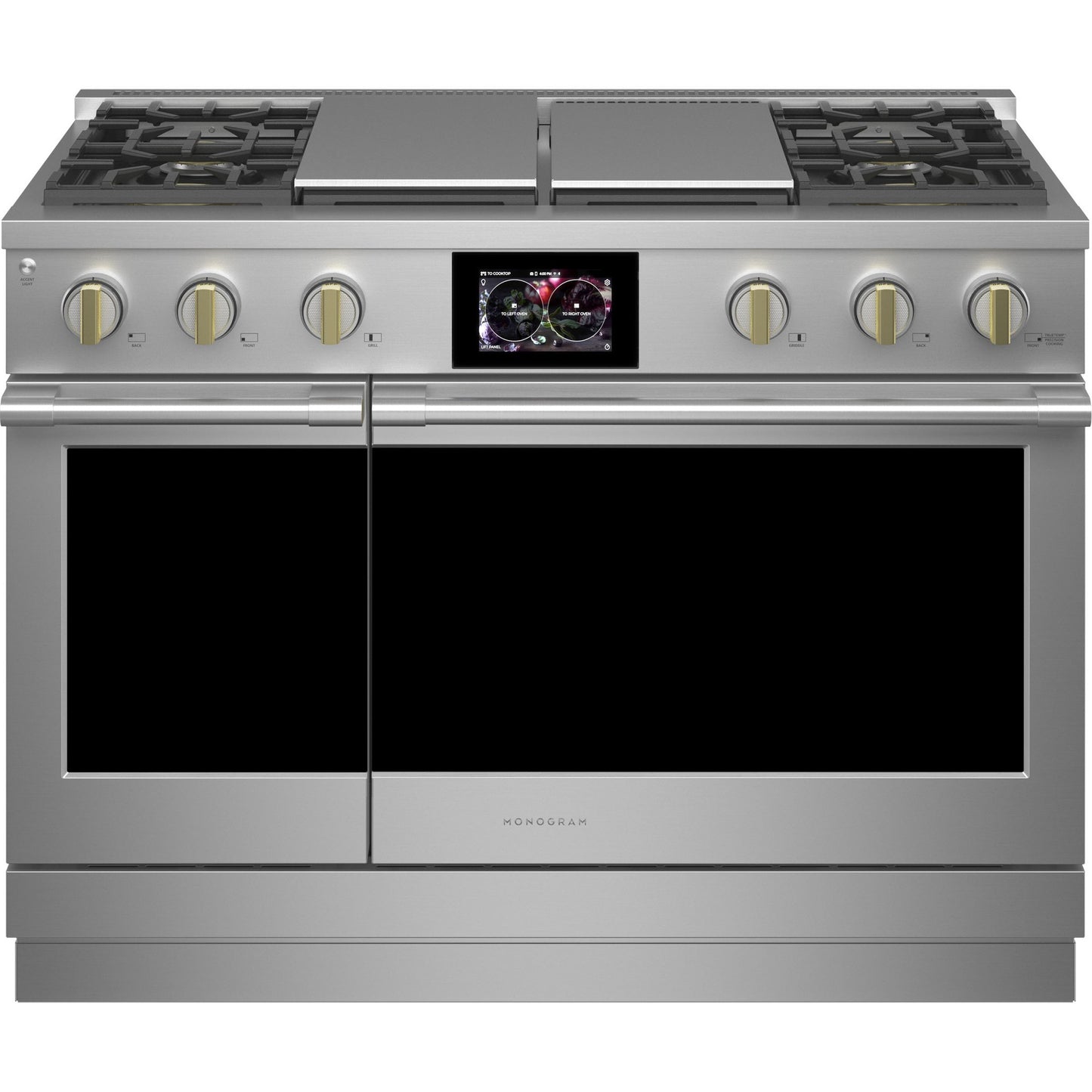 Monogram ZDP484NGTSS 48" Dual Fuel Professional Range with 4 Burners, Grill, and Griddle