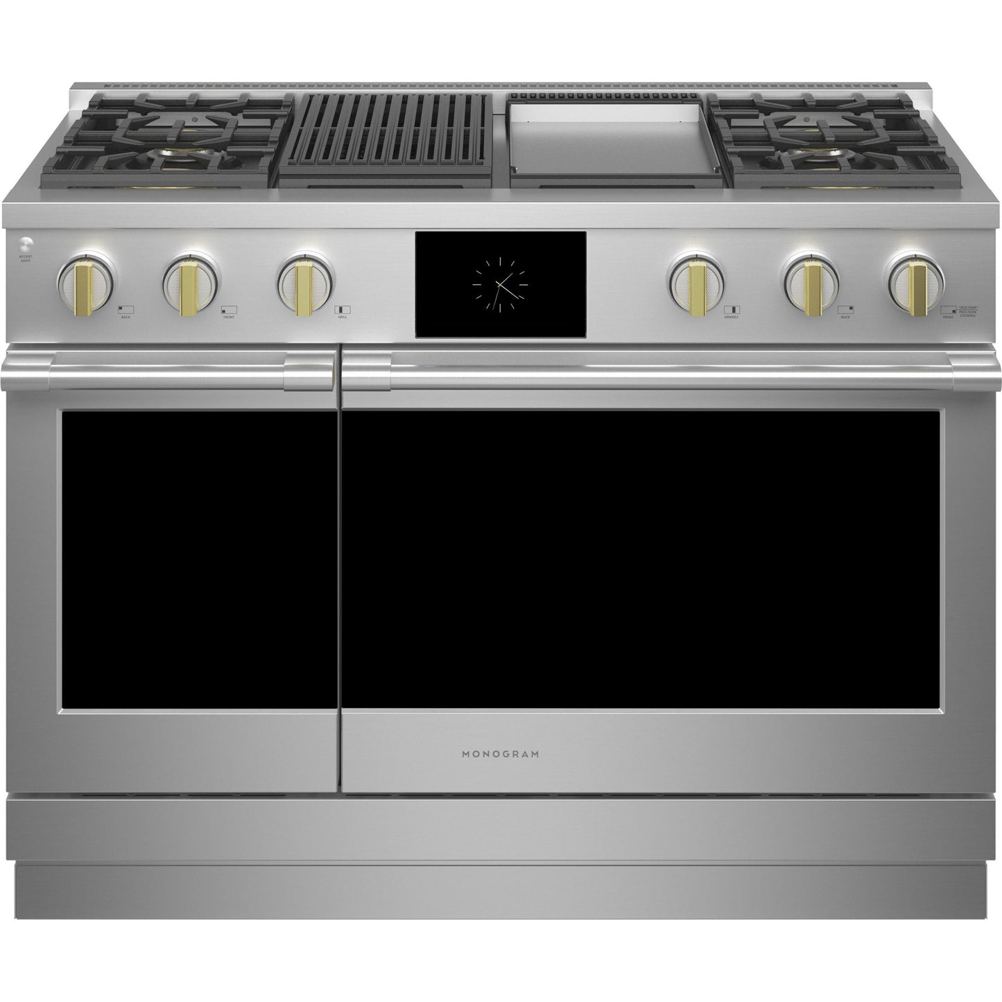 Monogram ZDP484NGTSS 48" Dual Fuel Professional Range with 4 Burners, Grill, and Griddle