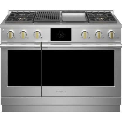 Monogram ZDP484NGTSS 48" Dual Fuel Professional Range with 4 Burners, Grill, and Griddle